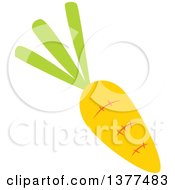 Clipart Of A Carrot With Greens Royalty Free Vector Illustration