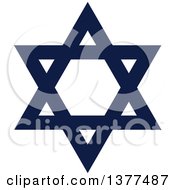 Poster, Art Print Of Dark Blue Hanukkah Star Of David