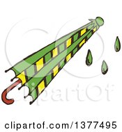 Poster, Art Print Of Sketched Wet Umbrella