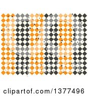 Clipart Of A Geometric Background Pattern Of Orange Tan And Dark Diamonds Royalty Free Vector Illustration