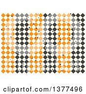 Poster, Art Print Of Geometric Background Pattern Of Orange Tan And Dark Diamonds