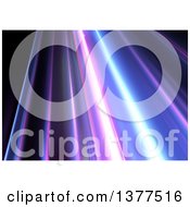 Clipart Of A Background Of Purple And Blue Lights On Black Royalty Free Vector Illustration