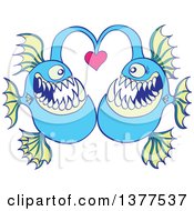 Pair Of Abyssal Fishes In Love