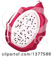 Clipart Of A Halved Pitaya Dragon Fruit Royalty Free Vector Illustration