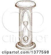 Poster, Art Print Of Brown Sketched Hourglass