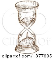 Poster, Art Print Of Brown Sketched Hourglass