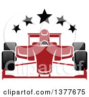 Poster, Art Print Of Red Race Car With Stars