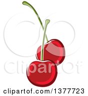 Clipart Of Cherries Royalty Free Vector Illustration