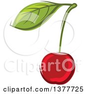 Poster, Art Print Of Cherry And Leaf