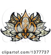 Clipart Of A Henna Lotus Flower Royalty Free Vector Illustration by Vector Tradition SM