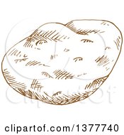 Poster, Art Print Of Brown Sketched Potato
