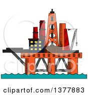 Sketched Oil Platform