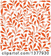Clipart Of A Seamless Background Pattern Of Orange Leaves Royalty Free Vector Illustration