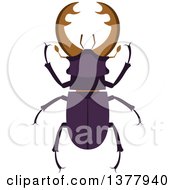 Clipart Of A Stag Beetle Royalty Free Vector Illustration