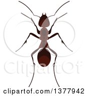 Clipart Of A Brown Ant Royalty Free Vector Illustration by Vector Tradition SM