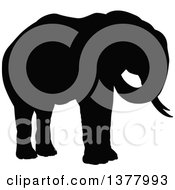 Poster, Art Print Of Black Silhouetted Elephant