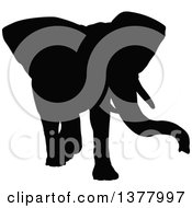 Poster, Art Print Of Black Silhouetted Elephant