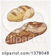 Poster, Art Print Of Bread Loaves On Fiber Texture