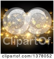 Poster, Art Print Of Magical Sparkle Heart With Gold Bokeh Flares