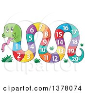 Poster, Art Print Of Happy Snake With A Number Body