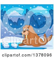 Poster, Art Print Of Happy Walrus In The Snow