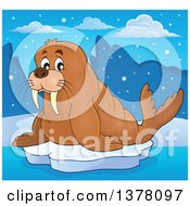 Happy Walrus On Floating Ice