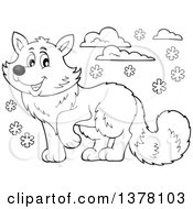 Poster, Art Print Of Black And White Happy Arctic Fox