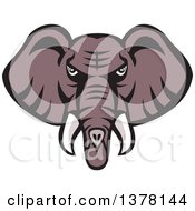 Poster, Art Print Of Retro Mad African Elephant Head
