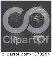 Clipart Of Star Bursts On Gray Royalty Free Vector Illustration