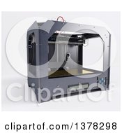 Poster, Art Print Of 3d Printer On A White Background