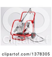 Clipart Of A 3d Pressure Washer Machine On Shaded White Royalty Free Illustration by KJ Pargeter