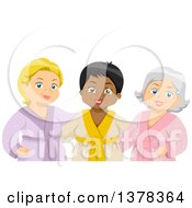 Poster, Art Print Of Group Of Happy Senior Women At The Spa