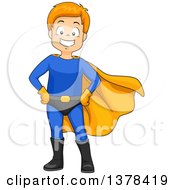 Poster, Art Print Of Red Haired White Super Hero Boy Posing