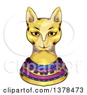 Poster, Art Print Of Gold Ancient Cat God