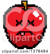 Clipart Of A Dead Apple In 8 Bit Style Royalty Free Vector Illustration