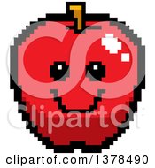 Poster, Art Print Of Smiling Apple In 8 Bit Style