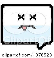 Clipart Of A Dead Speech Balloon Character In 8 Bit Style Royalty Free Vector Illustration