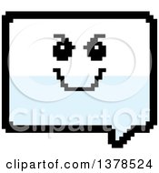 Poster, Art Print Of Grinning Evil Speech Balloon Character In 8 Bit Style