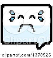Clipart Of A Crying Speech Balloon Character In 8 Bit Style Royalty Free Vector Illustration