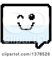 Clipart Of A Winking Speech Balloon Character In 8 Bit Style Royalty Free Vector Illustration