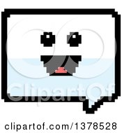 Clipart Of A Happy Speech Balloon Character In 8 Bit Style Royalty Free Vector Illustration
