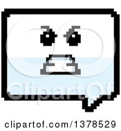 Clipart Of A Mad Speech Balloon Character In 8 Bit Style Royalty Free Vector Illustration