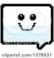 Clipart Of A Happy Speech Balloon Character In 8 Bit Style Royalty Free Vector Illustration by Cory Thoman