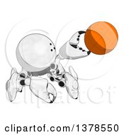 Clipart Of A Cartoon Crab Like Robot Holding A Ball Royalty Free Illustration by Leo Blanchette