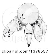 Clipart Of A Cartoon Crab Like Robot Royalty Free Illustration