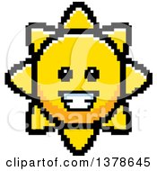 Poster, Art Print Of Happy Sun Character In 8 Bit Style