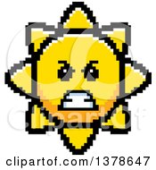 Poster, Art Print Of Mad Sun Character In 8 Bit Style