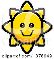 Clipart Of A Happy Sun Character In 8 Bit Style Royalty Free Vector Illustration