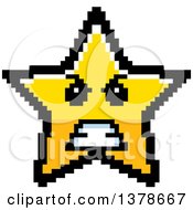 Poster, Art Print Of Mad Star Character In 8 Bit Style