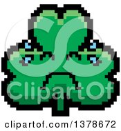 Poster, Art Print Of Crying Clover Shamrock Character In 8 Bit Style